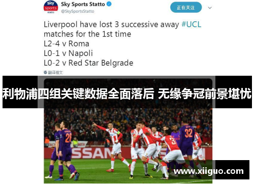 利物浦四组关键数据全面落后 无缘争冠前景堪忧